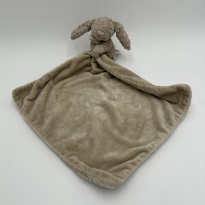 Jellycat Bashful Bunny Plush Security Blanket Baby Lovey Tan Brown Stuffed